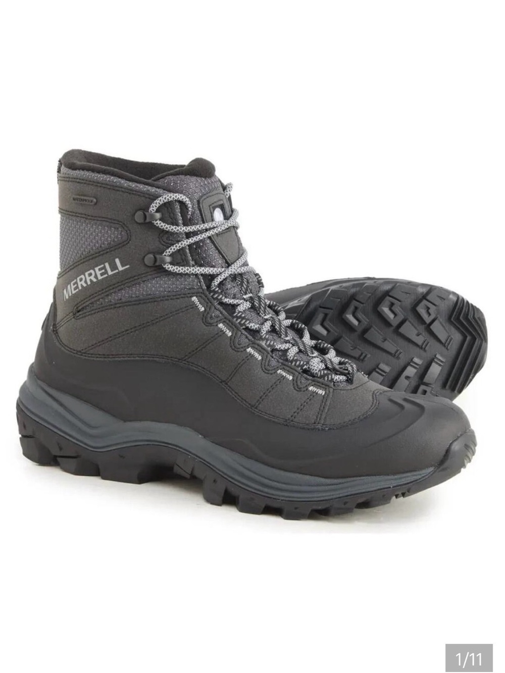 Merrell Men's Black Waterproof thermo chill mid  Hiking Boots